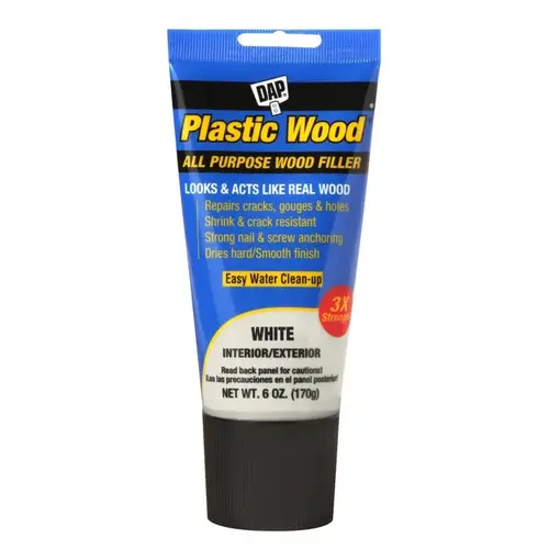 COLORmaxx Wood Filler, Paste, Slight, White, 6 oz Tube COLORmaxx Wood Filler, Paste, Slight, White, 6 oz Tube