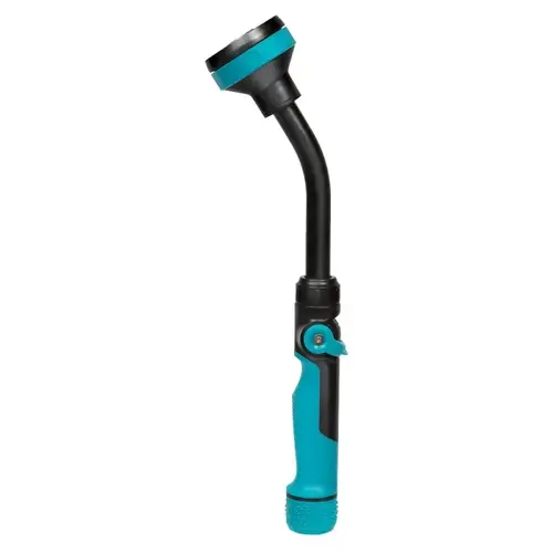 Watering Wand, Swivel Inlet, 5 -Spray Pattern, Shower, Zinc, Teal, 14 in L Wand Watering Wand, Swivel Inlet, 5 -Spray Pattern, Shower, Zinc, Teal, 14 in L Wand