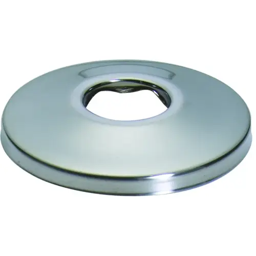 Bath Flange, 1/2 in Connection, IPS, Metal, Brushed Nickel
