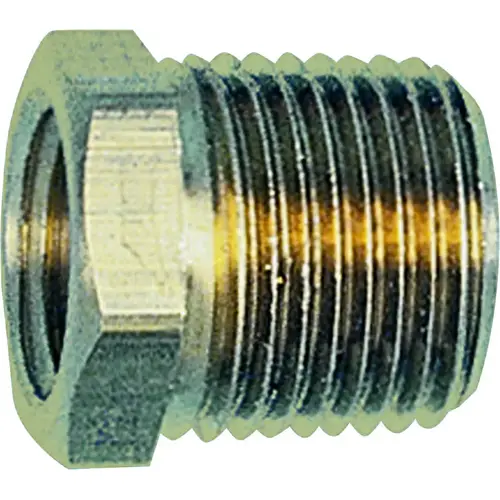 Air Hose Bushing, 1/4 x 3/8 in, FNPT x MNPT, Brass Air Hose Bushing, 1/4 x 3/8 in, FNPT x MNPT, Brass