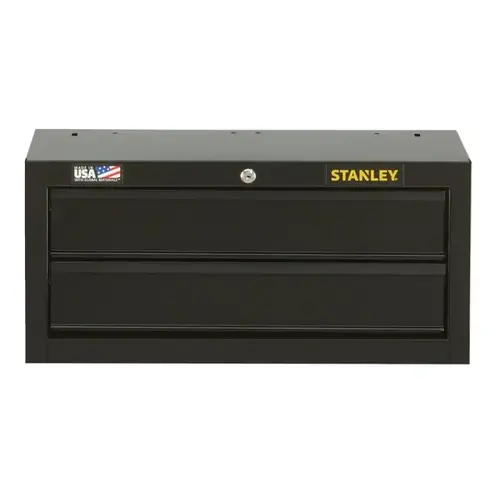 Middle Tool Chest, 1830 cu-in, 26 in OAW, 11-1/2 in OAH, 12 in OAD, Steel, Black, 2-Drawer Middle Tool Chest, 1830 cu-in, 26 in OAW, 11-1/2 in OAH, 12 in OAD, Steel, Black, 2-Drawer