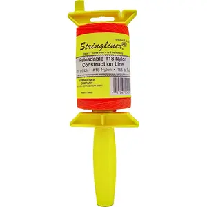 Stringliner 25459 Line Reel, 500 ft L Line, Fluorescent Orange Line
