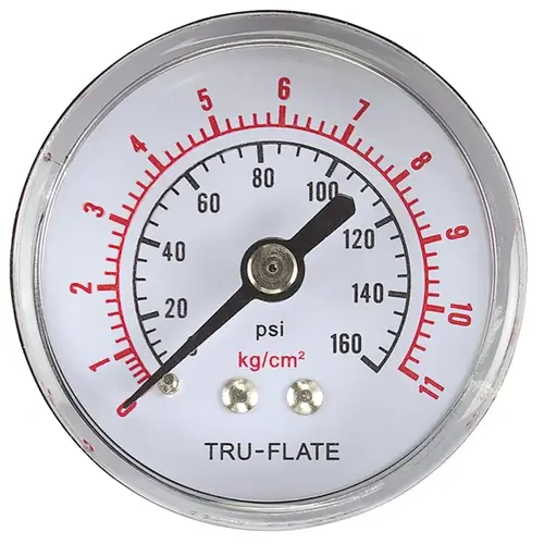 24803 Air Line Pressure Gauge, 1/4 in Connection, Threaded, Steel Gauge Case, 0 to 160 psi 24803 Air Line Pressure Gauge, 1/4 in Connection, Threaded, Steel Gauge Case, 0 to 160 psi