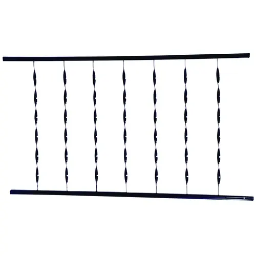 Classic Series Ornamental Railing, 27-3/4 in OAH, Steel Rail Black