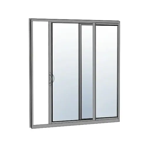 Clear Anodized XO Sliding Door Thermally Broken Fin Frame Unglazed KD Kit with Screen Clear Anodized XO Sliding Door Thermally Broken Fin Frame Unglazed KD Kit with Screen