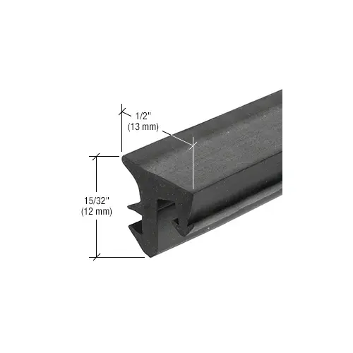 Black 1/2" EPDM Universal Storefront Gasket - 500'500' Roll