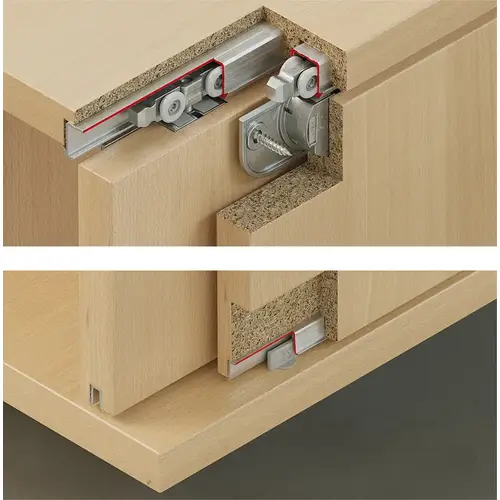 Sliding Door Hardware, Slido F-Line21 40C, set 370 mm with soft and self closing mechanism on one side Housing: Zinc alloy Running gear: Zinc alloy Guide: Plastic Rollers: Plastic Axis: Steel Sliding Door Hardware, Slido F-Line21 40C, set 370 mm with soft and self closing mechanism on one side Housing: Zinc alloy Running gear: Zinc alloy Guide: Plastic Rollers: Plastic Axis: Steel