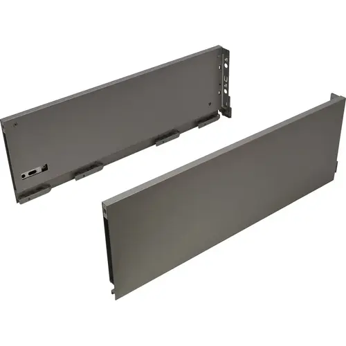 Grass Vionaro Drawer System, Side Height: (9 3/4") 249 mm 21" 530 mm Silver gray, drawer length: 533 mm (21") Silver gray, Zinc-plated Pair Grass Vionaro Drawer System, Side Height: (9 3/4") 249 mm 21" 530 mm Silver gray, drawer length: 533 mm (21") Silver gray, Zinc-plated Pair