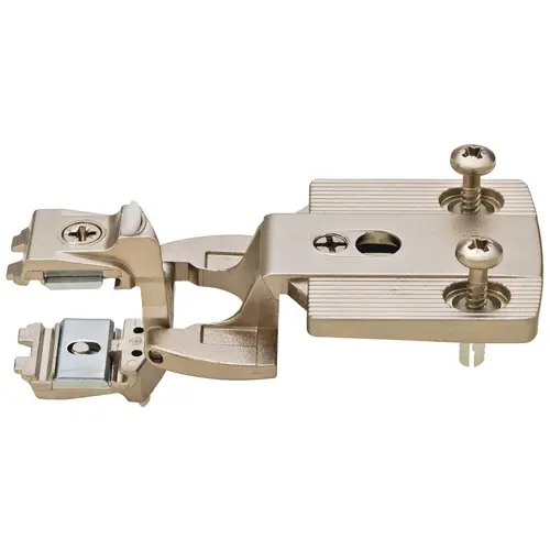 Single Pivot Institutional Hinge Arm, Aximat 300, Grade 1, with Expanding Dowels 180 degree Aximat 300, Matt nickel, twin overlay, 180 degree opening angle matt, Nickel plated Single Pivot Institutional Hinge Arm, Aximat 300, Grade 1, with Expanding Dowels 180 degree Aximat 300, Matt nickel, twin overlay, 180 degree opening angle matt, Nickel plated