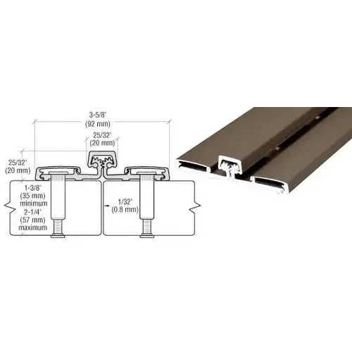 Dark Bronze 057HD Series 83" Heavy-Duty Full Surface Hinge Dark Bronze 057HD Series 83" Heavy-Duty Full Surface Hinge