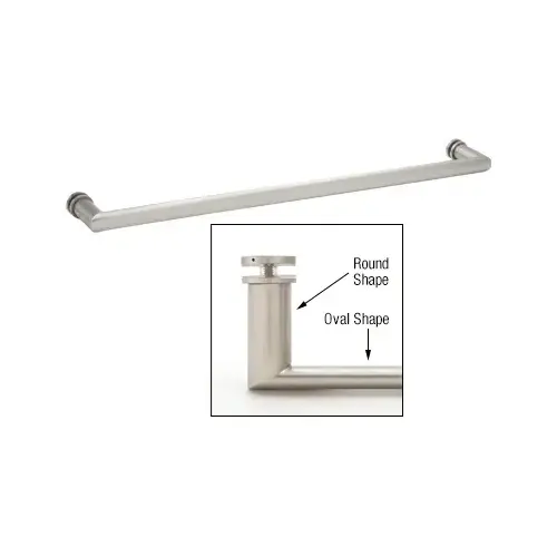 24" Chrome Single-Sided Oval/Round Towel Bar 24" Chrome Single-Sided Oval/Round Towel Bar