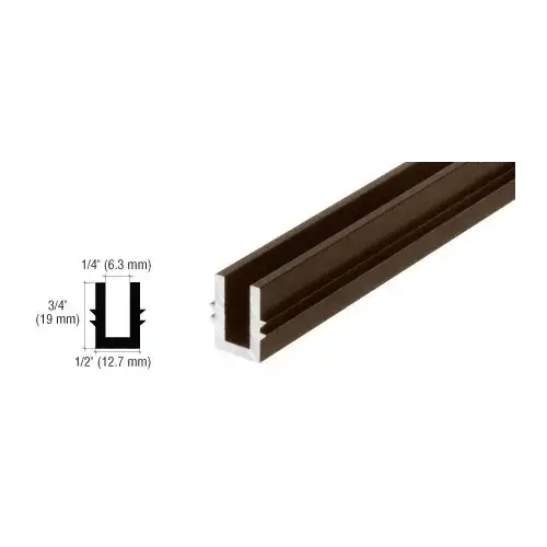 Black Bronze Anodized 120" Length Bottom Guide Channel for OT Series Top Hung Sliders and Bi-Fold Doors