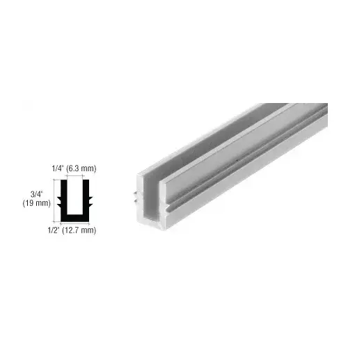Satin Anodized 120" Length Bottom Guide Channel for OT Series Top Hung Sliders and Bi-Fold Doors