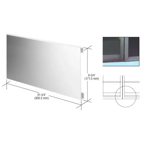 Aluminum 10" Bottom Door Rail Adaptor Pair