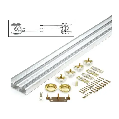 72" Bi-Passing Hardware 2 Door Set