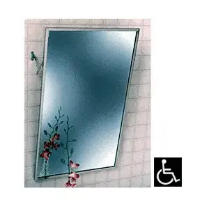 CRL 190T1824 18-1/4" x 24-1/4" Stainless Steel Adjustable "Tilt" Clear Mirror