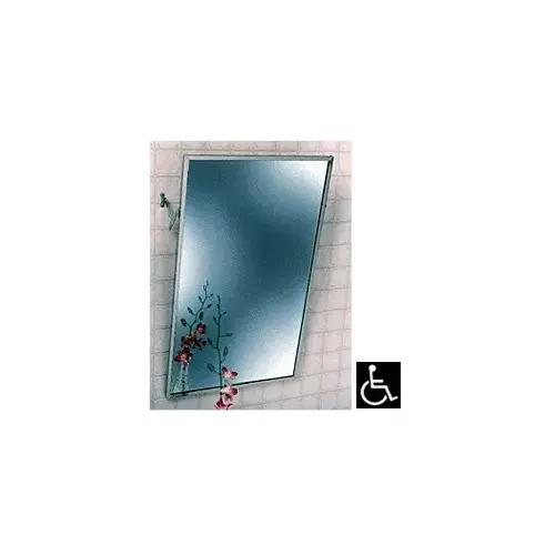 18-1/4" x 24-1/4" Stainless Steel Adjustable "Tilt" Clear Mirror