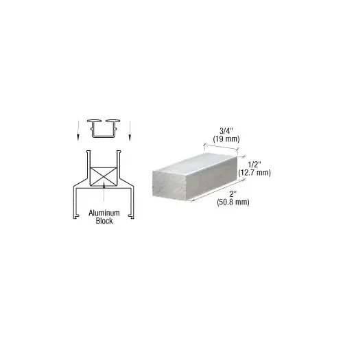 Aluminum Setting Blocks for Use with 100 Series Bottom Rigid Vinyl