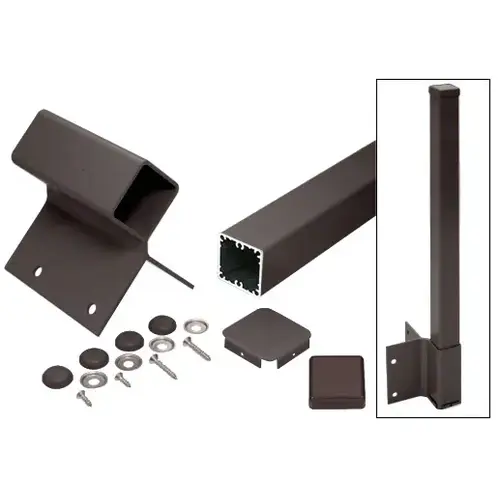 Matte Bronze 48" 100 Series 90 degree Fascia Mount Post Kit Matte Bronze 48" 100 Series 90 degree Fascia Mount Post Kit