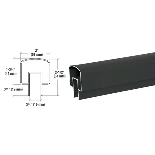 Matte Black 100 Series 241" Top Rail Matte Black 100 Series 241" Top Rail