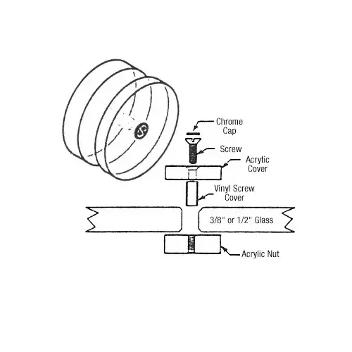 Clear Acrylic 180 degree Round Mall Glass Clamp Clear Acrylic 180 degree Round Mall Glass Clamp