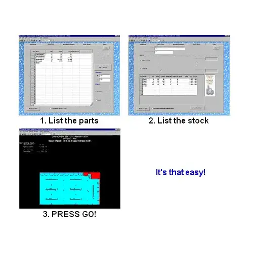 Glass and Metal Optimizing Software for Square, Rectangular, and Stock Length Material