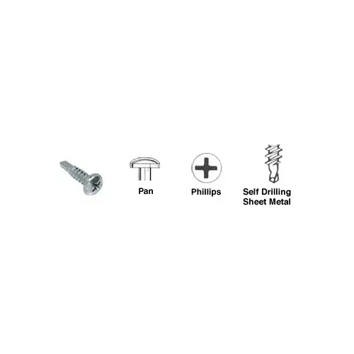 Zinc 8-18 x 1/2" Pan Head Phillips Self-Drilling Screws