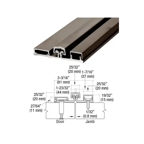 Dark Bronze 250 Series Heavy-Duty Full Surface Continuous Hinge - 83" Dark Bronze 250 Series Heavy-Duty Full Surface Continuous Hinge - 83"
