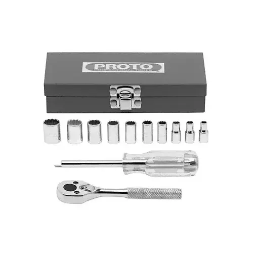 1/4" Drive 12 Piece 12 Point Socket Set 1/4" Drive 12 Piece 12 Point Socket Set