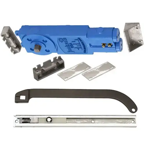 Overhead Concealed Closer With P Type Offset Slide Arm Hardware Package 105 Degree Maximum Door Opening No Hold Open Function Adjustable Spring Size Dark Bronze Finish Overhead Concealed Closer With P Type Offset Slide Arm Hardware Package 105 Degree Maximum Door Opening No Hold Open Function Adjustable Spring Size Dark Bronze Finish