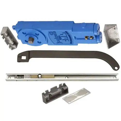 Adjustable Spring Power Multi Size Overhead Concealed Closer With U Type Offset Slide Arm Hardware Package 90 Degree Maximum Door Opening No Hold Open function Dark Bronze Finish Adjustable Spring Power Multi Size Overhead Concealed Closer With U Type Offset Slide Arm Hardware Package 90 Degree Maximum Door Opening No Hold Open function Dark Bronze Finish