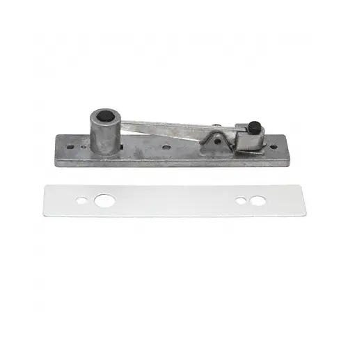 Center Hung Top Door Walking Beam Pivot With Cover Plate Clear Aluminum Cover Plate Finish