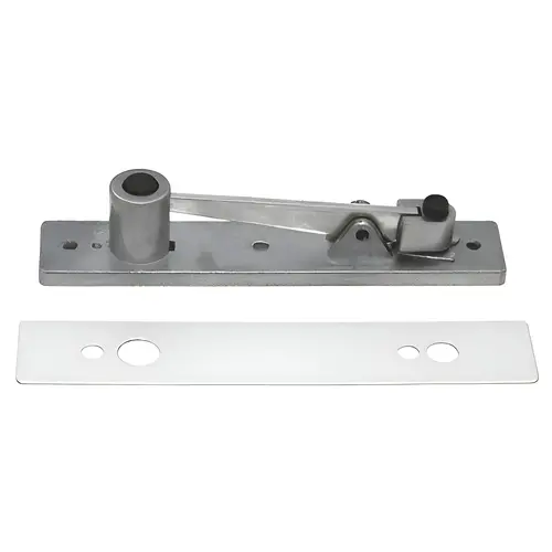 Center Hung Top Door Walking Beam Pivot With Cover Plate Clear Aluminum Cover Plate Finish