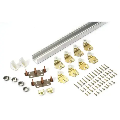 96" Bi-Passing Hardware 4 Door Set