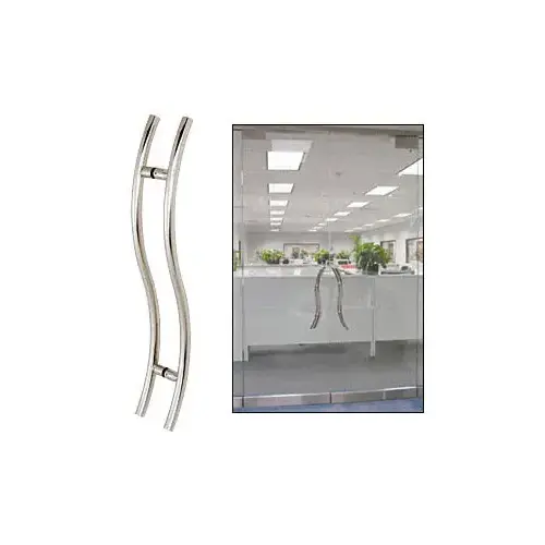 Polished Stainless 48" Extra Length Left Handed "S" Ladder Style Back-to-Back Pull Polished Stainless 48" Extra Length Left Handed "S" Ladder Style Back-to-Back Pull