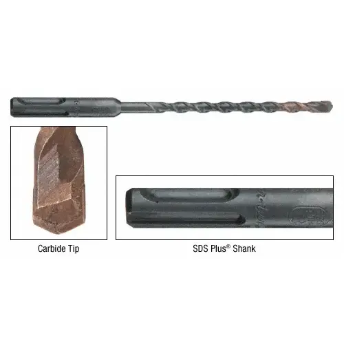 3/16" x 6-3/8" SDS Plus Shank Masonry Drill Bits 3/16" x 6-3/8" SDS Plus Shank Masonry Drill Bits