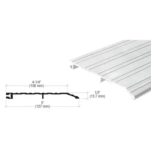 Aluminum 5" x 1/2" Offset 185" Long Saddle Threshold Aluminum 5" x 1/2" Offset 185" Long Saddle Threshold