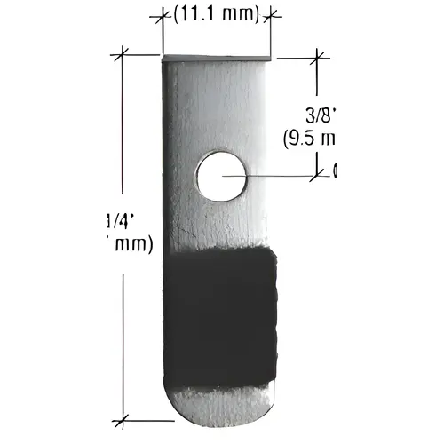 Nickel Plated 1-1/4" Bendable Flat Clip Nickel Plated 1-1/4" Bendable Flat Clip