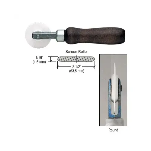 Single Round Edge Nylon Wheel Screen Roller