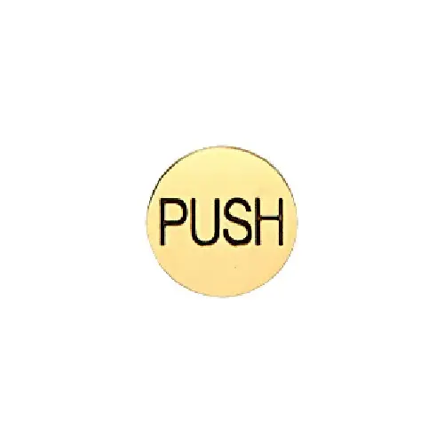 Polished Brass 2" Round Push Indicator Polished Brass 2" Round Push Indicator