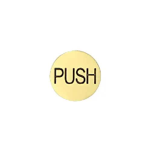Satin Brass 2" Round Push Indicator Satin Brass 2" Round Push Indicator