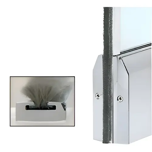 Polished Stainless Weatherstrip Kit With Aluminum Channel for 4" Tapered Rail Polished Stainless Weatherstrip Kit With Aluminum Channel for 4" Tapered Rail