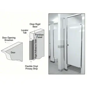CRL 2PC Restroom Privacy Covers Smoke - pack of 2 ea - 1 pair