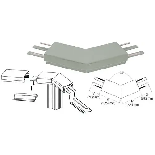 Agate Gray 200 Series Top Cap 135 degree Corner Agate Gray 200 Series Top Cap 135 degree Corner