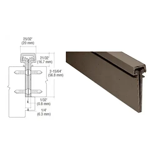 Dark Bronze Anodized 350 Series Heavy-Duty Concealed Leaf Continuous Hinge - 83" Dark Bronze Anodized 350 Series Heavy-Duty Concealed Leaf Continuous Hinge - 83"