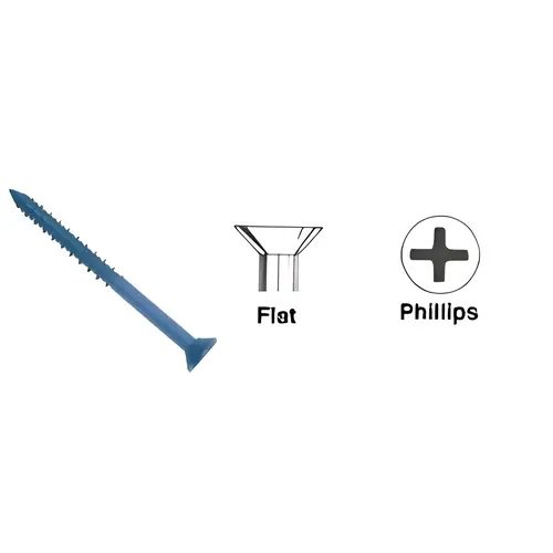 1/4" x 1-3/4" #3 Phillips Flat Head Masonry Screws 1/4" x 1-3/4" #3 Phillips Flat Head Masonry Screws