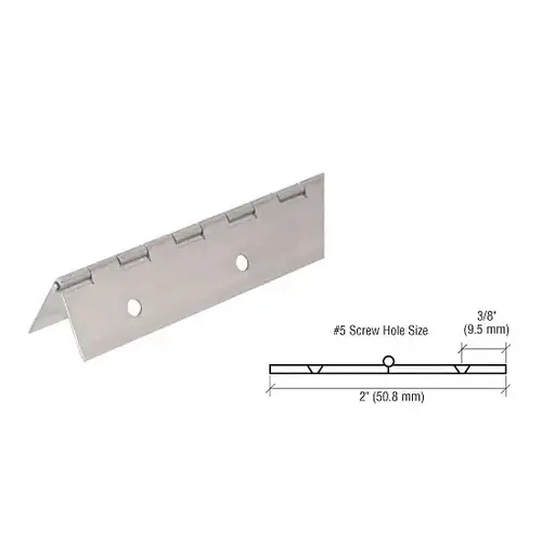 Nickel on Steel Piano Hinge with 2" Open Width