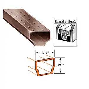 CRL 3455630 3/16" Dark Bronze Standard Laser - Welded Spacer 152" Stock Length