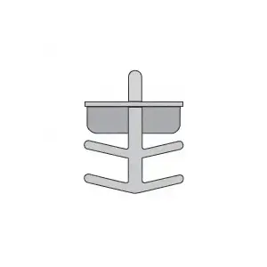 CRL 3455911 3/4" Internal 1-Prong Muntin Bar Keeper White