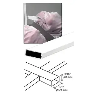 CRL 36012W White 3/16" x 5/8" Muntin Bar 152" Stock Length